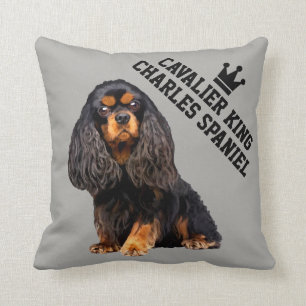 Almofada Travesseiro ilustrado descuidado do Spaniel de rei