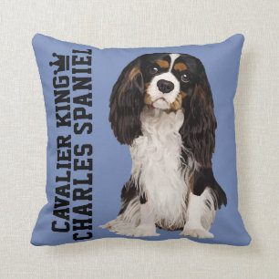 Almofada Travesseiro ilustrado descuidado do Spaniel de rei