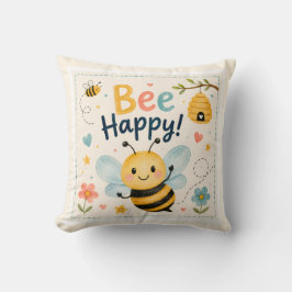Almofada Travesseiro Infantil Feliz Abelha Fofa