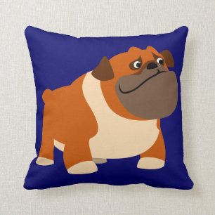 Almofada Travesseiro inglês do buldogue dos desenhos
