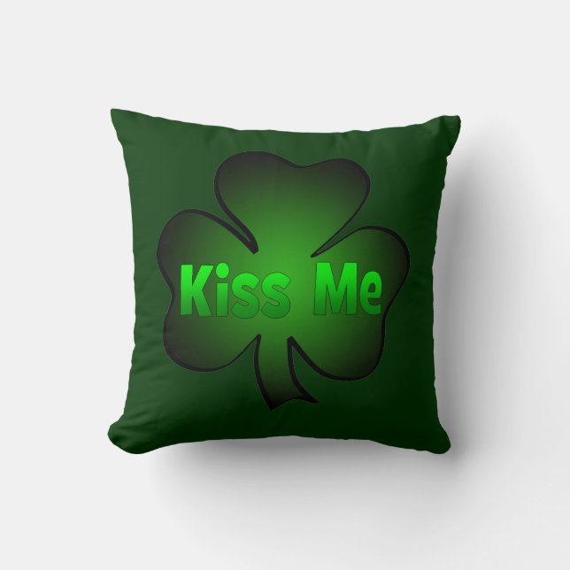 Almofada Travesseiro Irlandês Kiss Me (Frente)