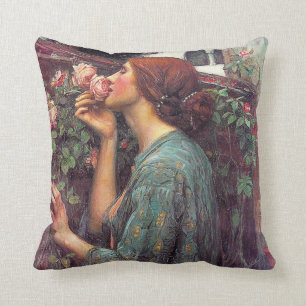Almofada Travesseiro John W. Waterhouse Pre-Raphaelite Rosa