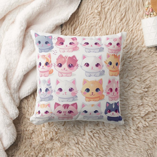 Almofada Travesseiro Kawaii Kitten Adorável - Gato Bonito e (Cobertor)