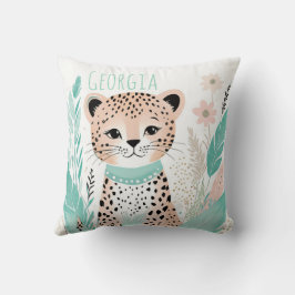 Almofada Travesseiro-Leopardo-Cuja-Boca-Personalizada é Ver
