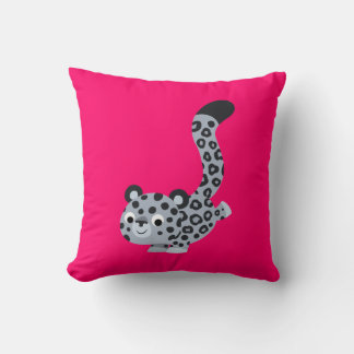 Almofada Travesseiro-leopardo-da-neve com aterrissagem cega