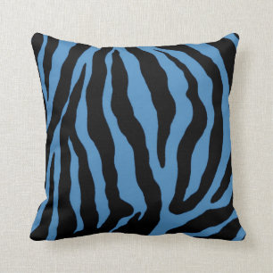Almofada Travesseiro listrado da zebra impressão azul e