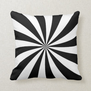 Almofada Travesseiro listrado preto e branco de Starburst
