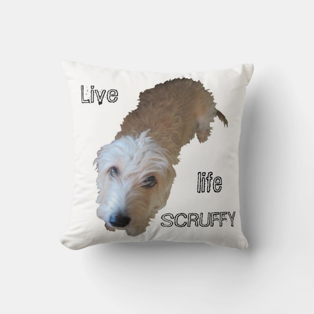Almofada Travesseiro "Live life SCRUFY" (Frente)