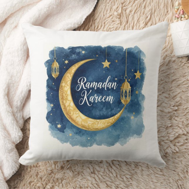 Almofada Travesseiro Lua Azul do Ramadan Kareem (Cobertor)