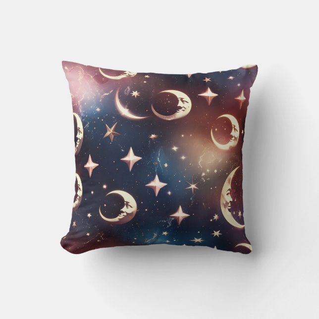 Almofada Travesseiro Lua Celestial em Rose Gold (Frente)