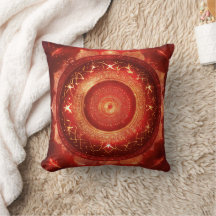 Travesseiro Mandala Vermelho do Chakra Raiz