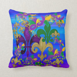 Almofada Travesseiro Mardi Gras Fleur de lis
