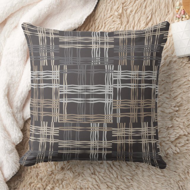 Almofada Travesseiro Marrom Neutro para Decoração (Cobertor)