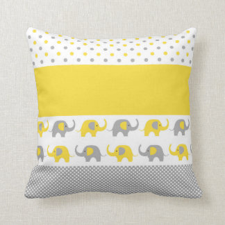 Almofada Travesseiro Minielefante Amarelo e Cinza