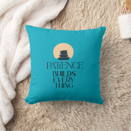 Almofada Travesseiro Minimalista Zen 'Paciência Constrói Tu