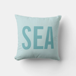 Almofada Travesseiro moderno minimalista azul do mar/praia