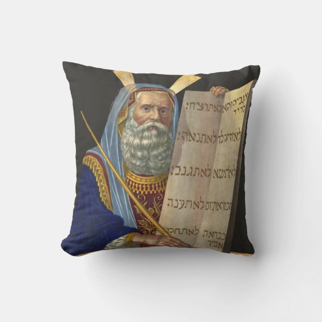 Almofada travesseiro "Moisés e os Dez Mandamentos" (Frente)