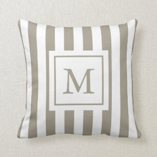 Almofada Travesseiro Monogrammed listrado