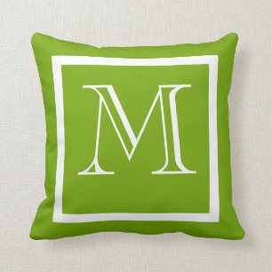 Almofada Travesseiro Monogrammed negativo positivo verde do