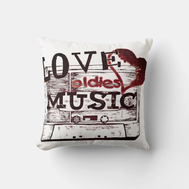 Almofada Travesseiro musical Vintage Love (Frente)