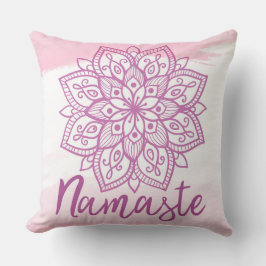 Almofada Travesseiro Namaste Mandala Rosa