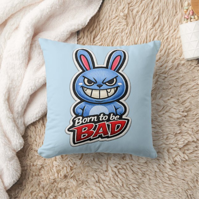Almofada 🐰😈 Travesseiro "Nascido para Ser Mau" 💥🛋️ (Cobertor)