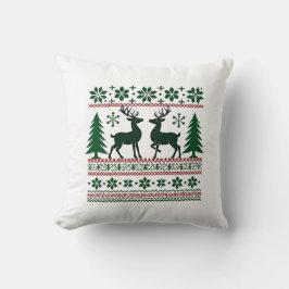 Almofada Travesseiro Nórdico de Reindeer de Natal