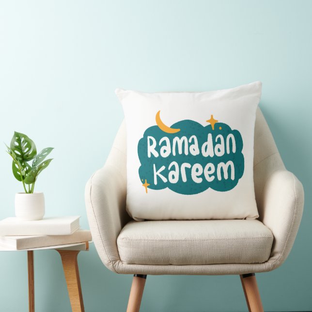 Almofada Travesseiro Nuvem e Estrelas Ramadan Kareem (Cadeira)