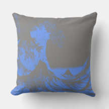 Travesseiro O Excelente Wave Blue & Cinza