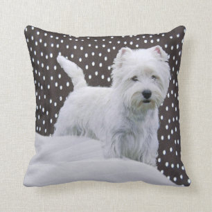 Almofada Travesseiro ocidental branco de Terrier das