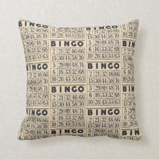 Almofada Travesseiro Padrão da Placa Vintage Bingo