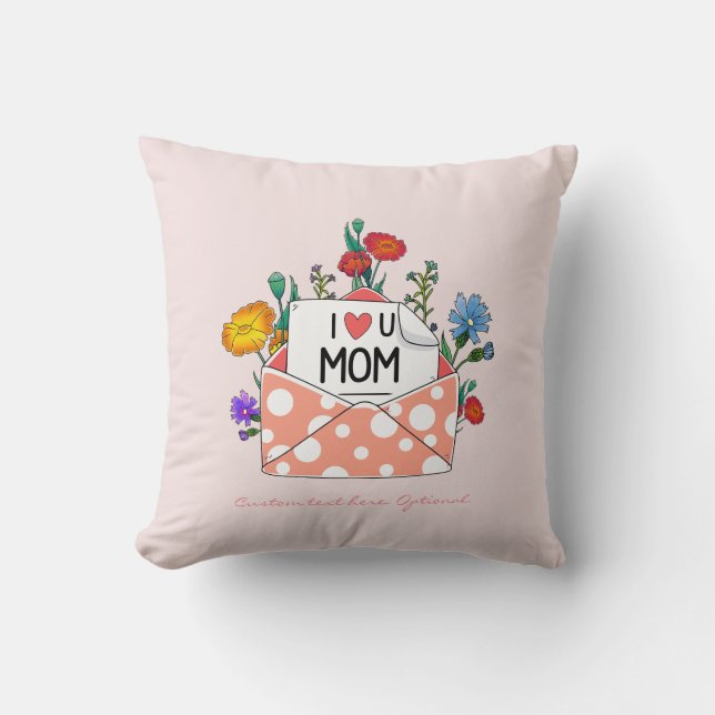 Almofada Travesseiro para a mãe, adoro-te o Travesseiro dec (Frente)