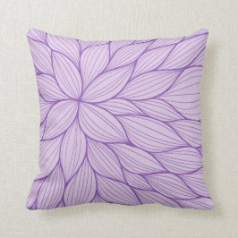 Almofada Travesseiro Pastel roxo da aguarela da pétala