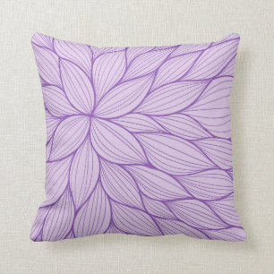 Almofada Travesseiro Pastel roxo da aguarela da pétala