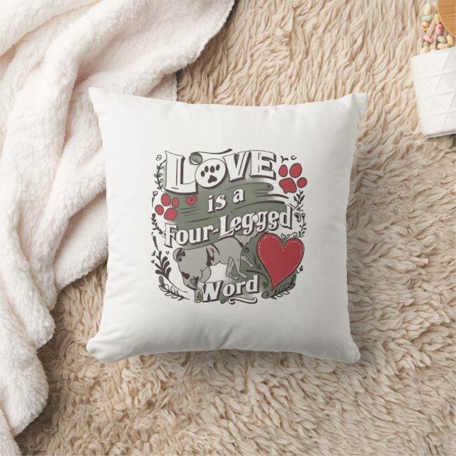 Almofada Travesseiro Pawsitive Love (Cobertor)