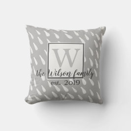 Almofada travesseiro personalizada do monograma moderno e c
