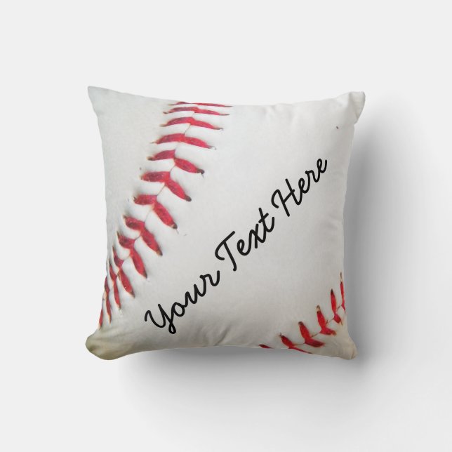 Almofada Travesseiro Personalizado Branco de Beisebol com c (Frente)