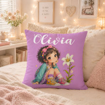 Travesseiro Personalizado Com Nome De Menina Prese