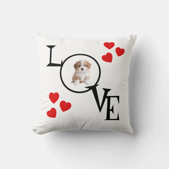 Almofada Travesseiro personalizado de amor com a foto de se (Frente)