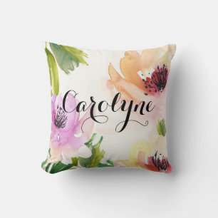 Almofada Travesseiro Personalizado de Flores de Água bonit