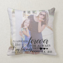 Almofada Travesseiro Personalizado de Foto Filha Mãe