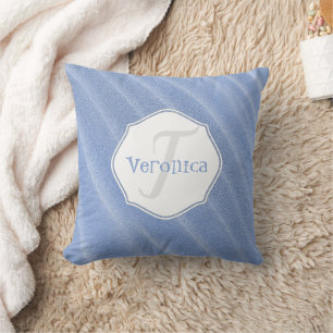 Almofada Travesseiro Personalizado de ondulação de areia az