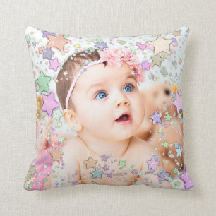 Almofada Travesseiro personalizado do bebê foto estrelado