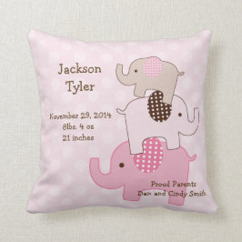Almofada Travesseiro personalizado "Elefantes empilhados co