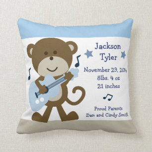 Almofada Travesseiro personalizado "Macaco Rocker"