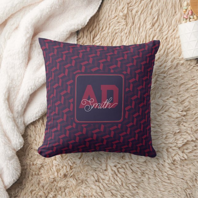 Almofada Travesseiro Personalizado Monograma Clássico Para  (Cobertor)