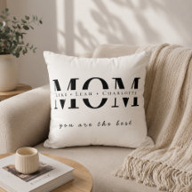 Travesseiro Personalizado Nome Mãe Minimalista