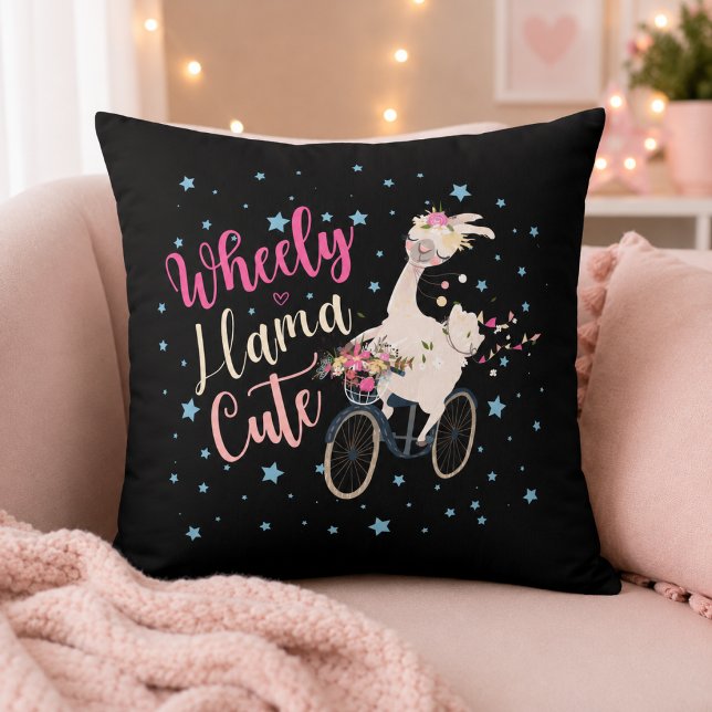 Almofada Travesseiro Personalizado Wheely Llama Cute (Criador carregado)