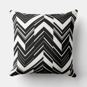 Almofada Travesseiro preto/ branco Zig Zag