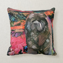 Almofada Travesseiro preto de ovelha MAGGIE - escolha taman